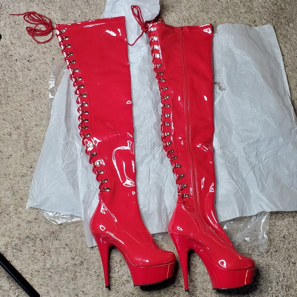 Pleaser Delight 3063 thigh high boots